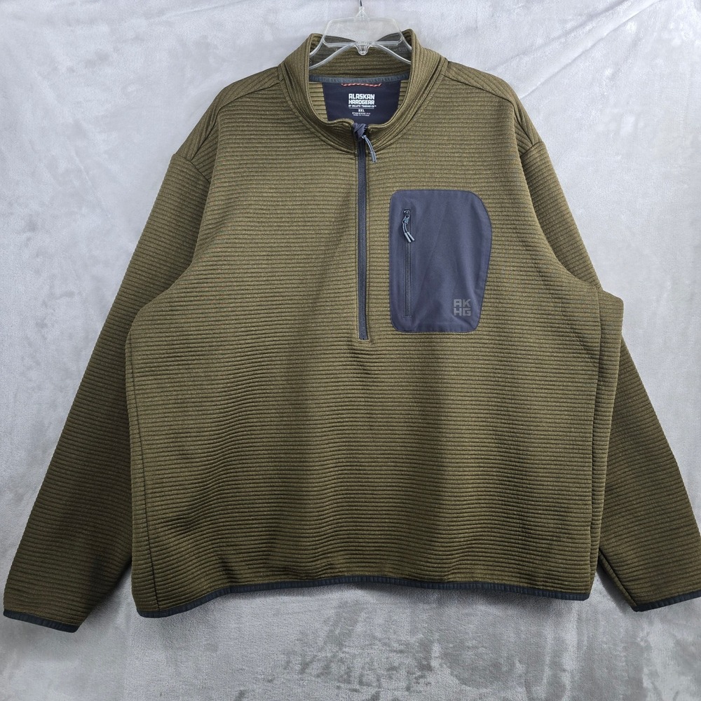 Alaskan Hardgear by Duluth Trading Co Mens 3XL Green Quarter Zip Pullover Fleece